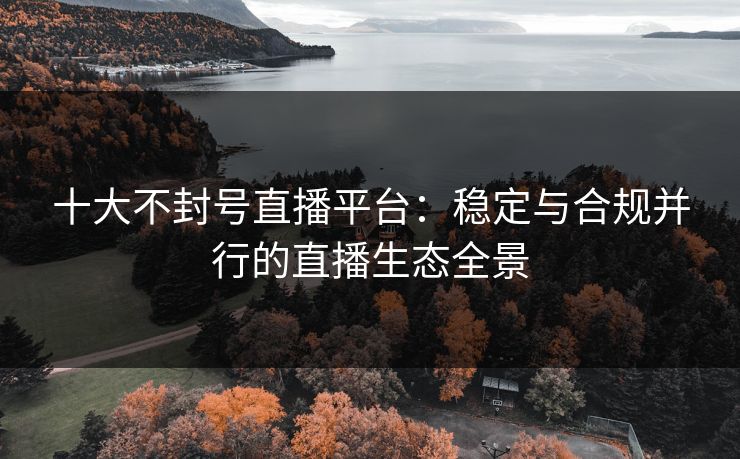 十大不封号直播平台：稳定与合规并行的直播生态全景